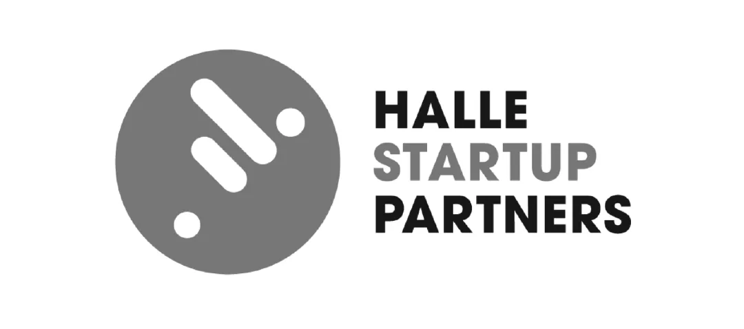 Logo Halle Startup Partners in Grau